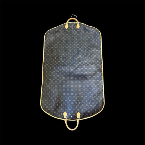 Vintage Louis Vuitton Housse Porte-Habits 2 Pli Garment Bag + 3 Brass Hangers - Picture 6 of 16